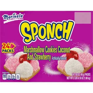 Marinela Sponch Marshmallow Cookies Coconut & Strawberry ( 1.59 oz)