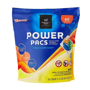 Member's Mark Laundry Detergent Power Pacs, Fresh Clean Scent (65 ct.)