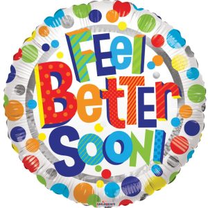 Feel Better Soon Vlinders Foil Balloon (18"/46 cm)