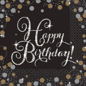 Sparkling Celebration Happy Birthday Napkins (16 - 2 PLY)