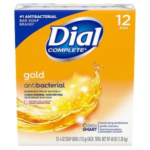 Dial Complete Antibacterial Deodorant Bar Soap, Gold, 4 oz, 12 Bars