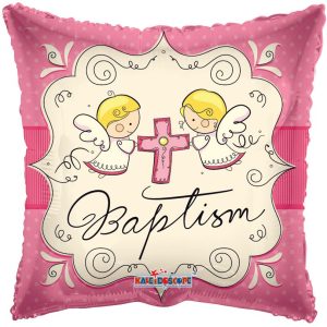 Cute Girl Angel Baptism Foil Balloon (18"/46 cm)