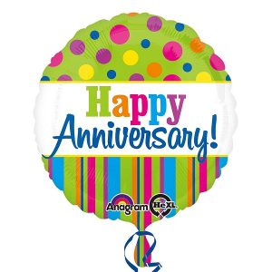 Bright Anniversary Balloon (17 in / 43 cm)