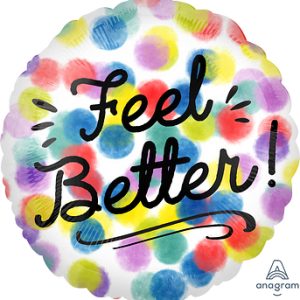 Feel Better Watercolor Foil Balloon (18/46 cm)