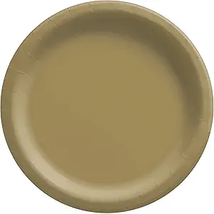 Festive Gold Brava Paper Plates (20 Pcs)