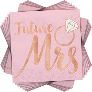 Wedding & Bridal Blush Lunch Napkins ( 16 Pcs - 12 7/8 inches)