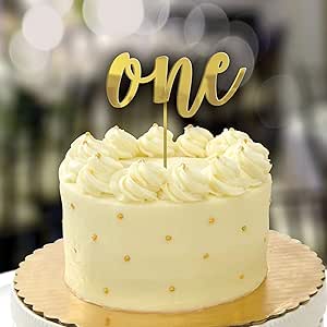 Mirrored Gold 1st Birthday (1 Pc)