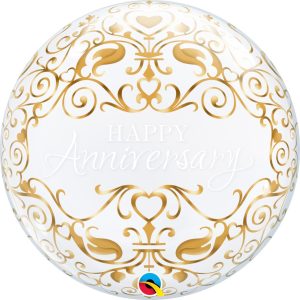 Happy Anniversay Qualatex Bubbles (22 In)