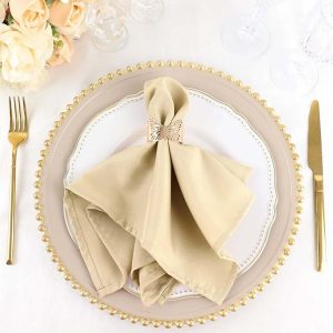 Burgundy Seamless Cloth Dinner Napkins, Wrinkle Resistant Linen