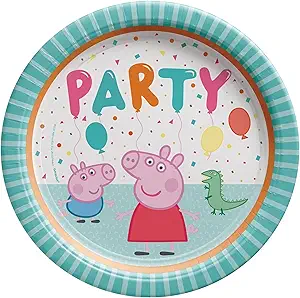 Peppa Pig Confetti Party Plates (8 Pcs., 9 inches)