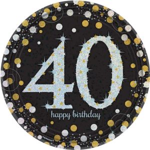 Sparkling Celebration 40 Plates (8 Pcs., 9 inches)