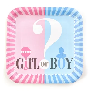 Girl or Boy Plates (8 Pcs - 7 inches)