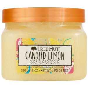 Tree Hut Candied Lemon Shea Sugar Exfoliating and Hydrating Body Scrub, 18 oz.