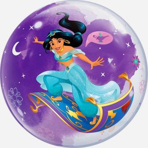 Princess Jasmine Clear Bubble Qualatex Bubbles (22 In)