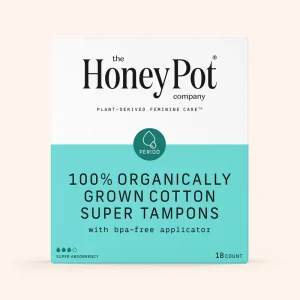 The Honey Pot Super Organic Tampons THP ( 18 ct )