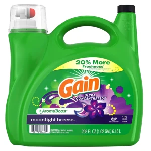 Gain Ultra Concentrated + Aroma Boost Laundry Detergent Moonlight Breeze (208 fl oz., 159 Loads)