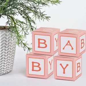 Pink Baby Shower Party Favor Candy Gift Boxes (25 Pcs)
