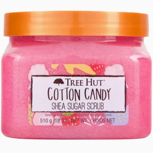 Tree Hut Cotton Candy Shea Sugar Exfoliating and Hydrating Body Scrub, 18 oz.