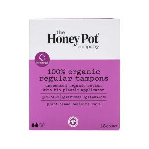The Honey Pot Regular Organic Cotton BPA Tampons  ( 18 CT)