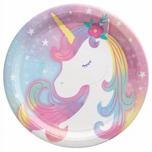 Unicorn Party Desert Plates (8 Pcs - 7 inches)