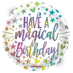 Have A Magical Birthday Holographic Foil Balloon (18"/46 cm)