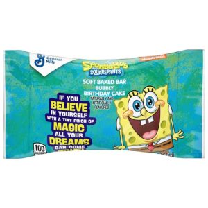 SpongeBob Squarepants soft Baked Bar Bubbly Birthday Cake ( 0.89 oz)