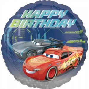 Happy Birthday Cars 3 Foil Balloon (17 in / 43 cm)