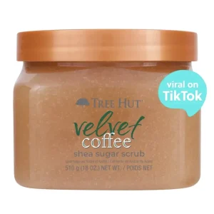 Tree Hut Velvet Shea Sugar Exfoliating and Hydrating Body Scrub, 18 oz
