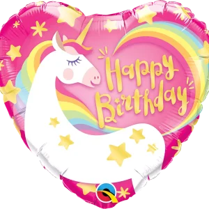 Happy Birthday Unicorn Classic Foil Balloon (18"/46 cm)