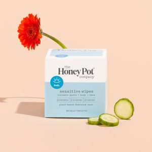 Honey Pot Sensitive Wipes, 15 SINGLE Towelettes
