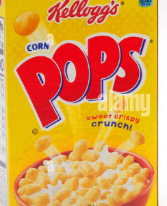 Kellogg's Mini Corn Pops Cereal Box 1.38oz