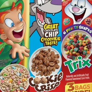 General Mills Cereal, Variety Pack - (Trix, Lucky Charms, Cookie Crisps) 38.5 oz.